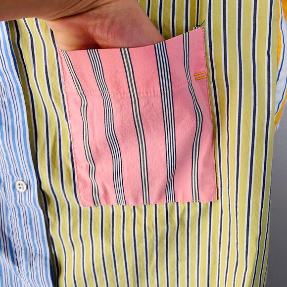 Anthropologie Maeve "Toni" multi color striped button down dress tunic (M) - Picture 4 of 10